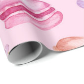 Papier Cadeau Joli Macarons imprimé papier d'emballage (Coin rond)