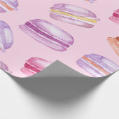 Papier Cadeau Joli Macarons rose (Coin)