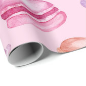 Papier Cadeau Joli Macarons rose (Coin rond)