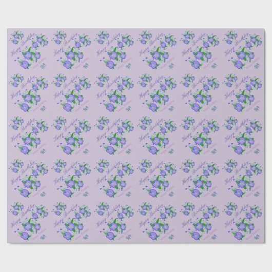Papier Cadeau Joli Mauve Designer Flowday Paper (Plat)