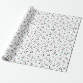 Papier Cadeau Joli Mini Ditsy Motif Floral (Déroulé)