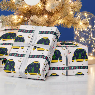 Papier Cadeau Joli modèle de pull moche de Noël Cadeau de Noël