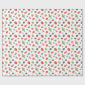 Papier Cadeau Joli Motif Berry aquarelle (Plat)
