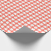 Papier Cadeau Joli motif carreaux rouge rétro (Coin)