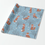 Papier Cadeau Joli Motif Christmas Fox<br><div class="desc">Papier à envelopper Joli Noël Fox Motif Festive/Noël/Unique Personnalisable</div>