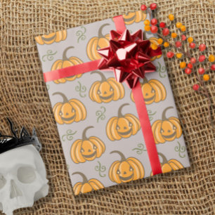Papier Cadeau Joli Motif citrouille Halloween