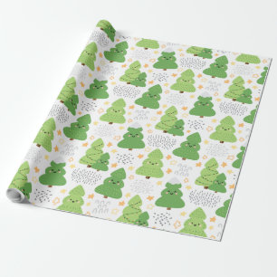 Papier Cadeau Joli motif d'arbre de Noël