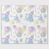 Papier Cadeau Joli Motif de bulle coloré (Plat)