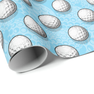 Papier Cadeau joli motif de carreaux de balle de golf