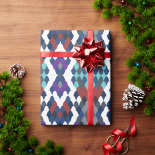 Papier Cadeau Joli motif de croûte de poisson coloré