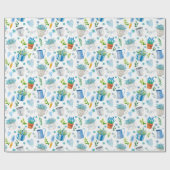 Papier Cadeau Joli motif de fleurs printanières à l'aquarelle Jo (Plat)