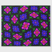 Papier Cadeau Joli Motif de fleurs roses (Plat)