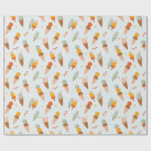 Papier Cadeau Joli Motif de glace estivale (Plat)