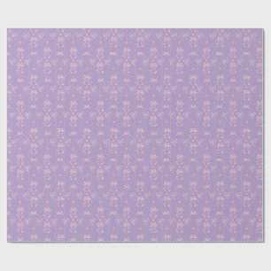 Papier Cadeau Joli motif de nœud rose   Esthétique Coquette