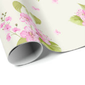 Papier Cadeau Joli motif floral (Coin rond)