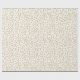 Papier Cadeau Joli motif floral discret sans couture