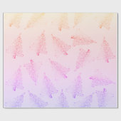 Papier Cadeau Joli motif holographique de Noël (Plat)