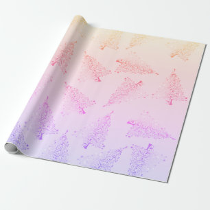 Papier Cadeau Joli motif holographique de Noël