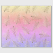 Papier Cadeau Joli motif holographique de Noël (Plat)