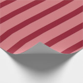 Papier Cadeau Joli Motif rose et rouge rayé (Coin)