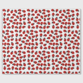 Papier Cadeau Joli Motif rouge et noir Ladybug (Plat)