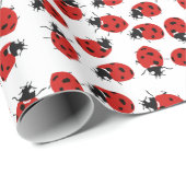 Papier Cadeau Joli Motif rouge et noir Ladybug (Coin rond)