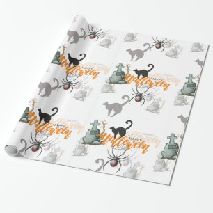 Papier Cadeau Joli motif sans couture Halloween