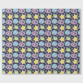Papier Cadeau Joli motif spatial (Plat)