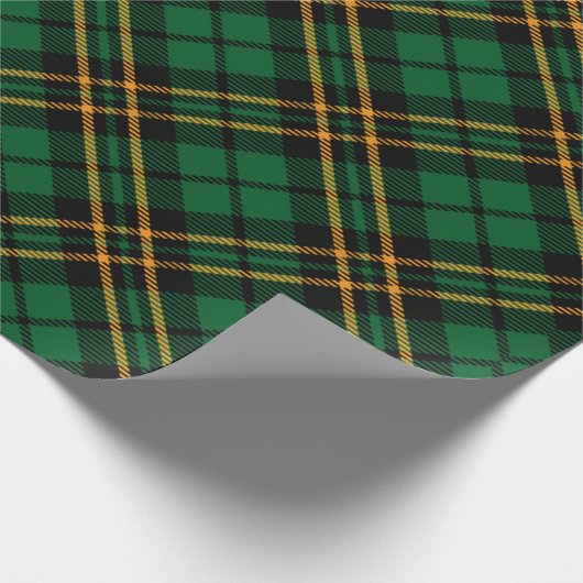 Papier Cadeau Joli Motif vert Plaid Noël (Coin)