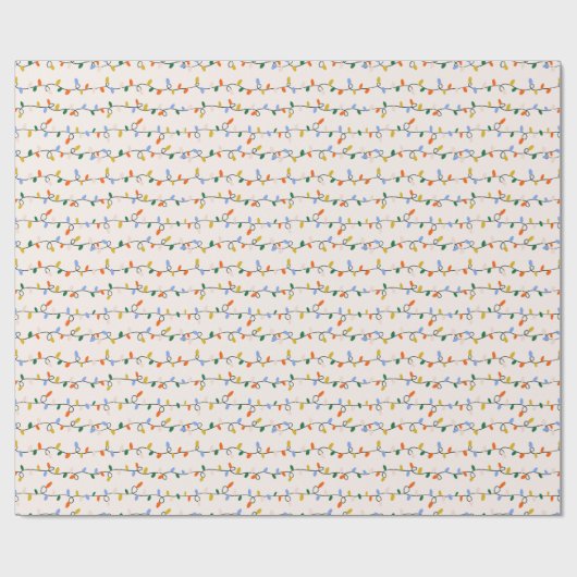 Papier Cadeau Joli Noël Arbre Lumière Motif (Plat)