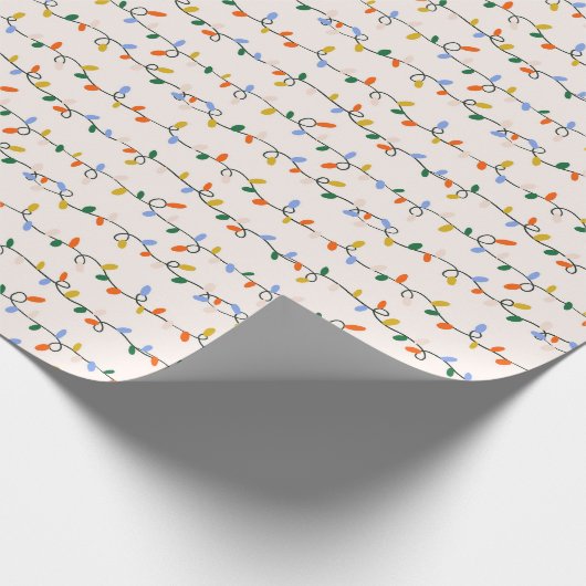 Papier Cadeau Joli Noël Arbre Lumière Motif (Coin)