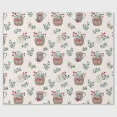 Papier Cadeau Joli Noël cosy (Plat)