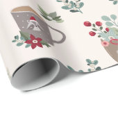 Papier Cadeau Joli Noël cosy (Coin rond)