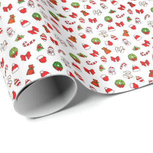 Papier Cadeau Joli Noël Motif sans couture