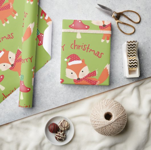 Papier Cadeau Joli Noël Père Noël Fox (Artisanat)