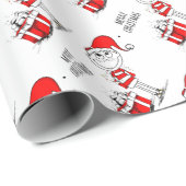 Papier Cadeau Joli Noël Père Noël Thing (Coin rond)