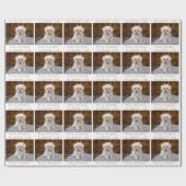 Papier Cadeau Joli Noël Pet Chien photo (Plat)