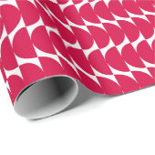 Papier Cadeau Joli Noël Rouge Formes géométriques Moderne Chic (Coin rond)