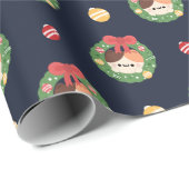 Papier Cadeau Joli Noël simple et amusant (Coin rond)