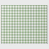 Papier Cadeau Joli Noël Vert/Blanc En vichy Motif (Plat)