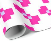 Papier Cadeau Joli Nœud Pixel 8 Bits (Coin rond)