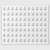 Papier Cadeau Joli Ours Polaire Drôle Papier Enveloppant Noël (Plat)