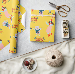 Papier Cadeau Joli Ours polaire Xmas motif sans couture