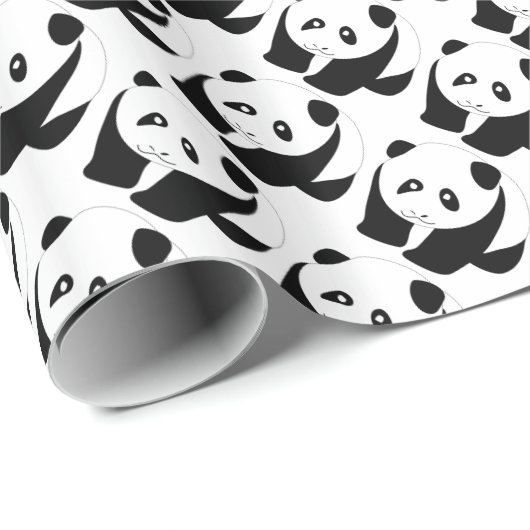 Papier Cadeau Joli panda (Coin rond)