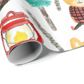 Papier Cadeau Joli papier d'emballage d'anniversaire pour l'ours (Coin rond)