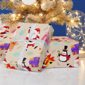 Papier Cadeau Joli papier d'enveloppement de Noël