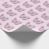 Papier Cadeau Joli Papillons rose Envelopper cadeau (Coin)