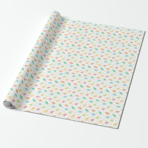 Papier Cadeau Joli Pastel Dino Enveloppe Cadeau Anniversaire