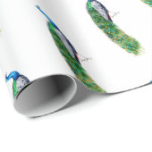 Papier Cadeau Joli Peacock (Coin rond)