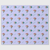 Papier Cadeau Joli père Noël et colis emballés pour Noël (Plat)